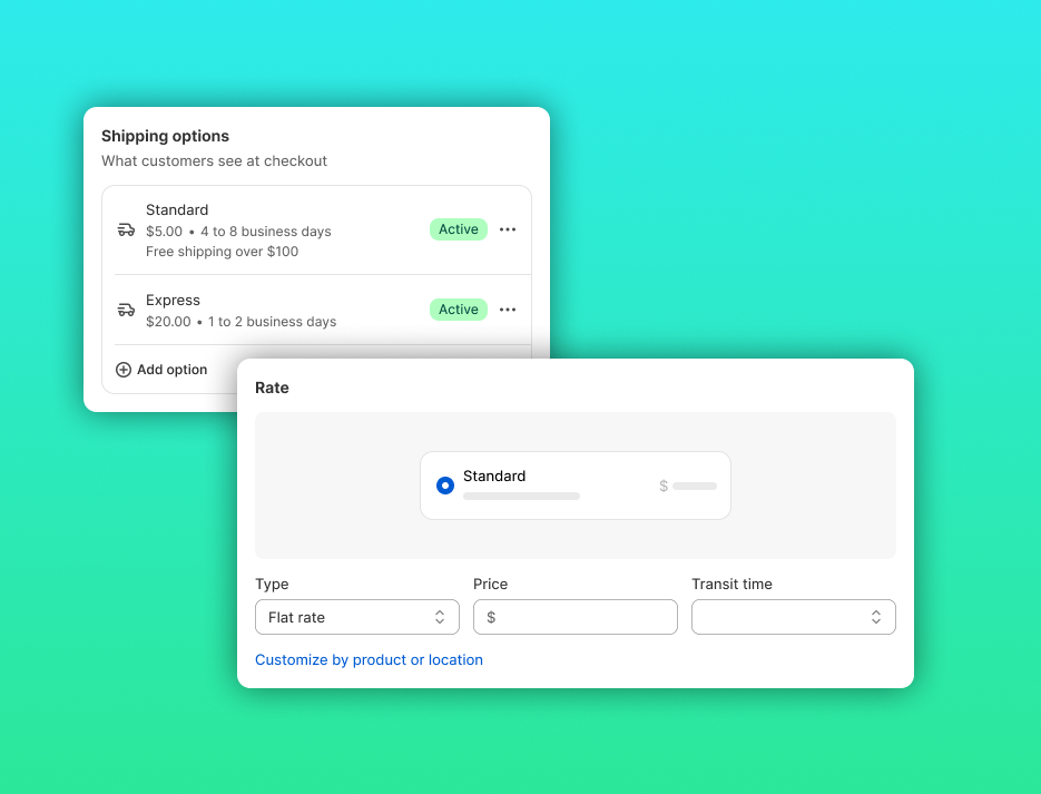 Shipping Setup Redesign